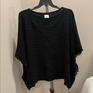 Dillard’s Black Textured Poncho
